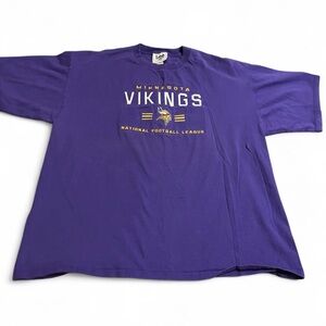 Vintage Lee Sport Minnesota Vikings Purple T Shirt Sz Men’s XXL Embroidered
